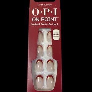 OPI On Point Press-On Nails - Red and Gold